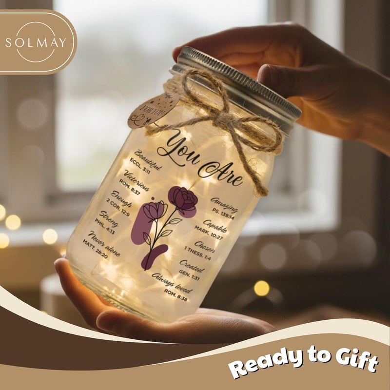 SOLMAY Birthday Gifts for Women – “You Are” Sentimental Mason Jar, Valentine Gift for Her, Best Friend or Girlfriend Gifts, Just Because or Romantic Keepsake, Ready to Gift - Image 2